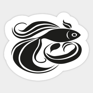 BLACK GOLDFISH Sticker